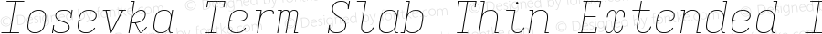 Iosevka Term Slab Thin Extended Italic