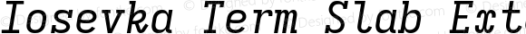 Iosevka Term Slab Extended Italic