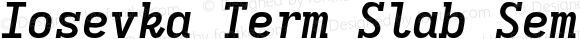 Iosevka Term Slab Semibold Extended Italic