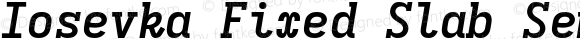 Iosevka Fixed Slab Semibold Extended Italic