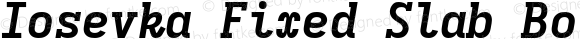 Iosevka Fixed Slab Bold Extended Italic