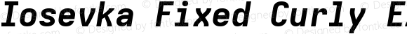 Iosevka Fixed Curly Extrabold Extended Oblique