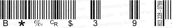 Barcode 3 of 9 Italic