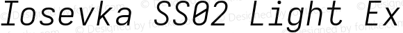Iosevka SS02 Light Extended Italic