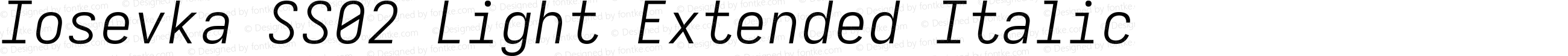 Iosevka SS02 Light Extended Italic