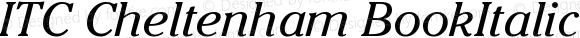 ITC Cheltenham Book Italic