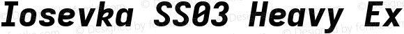 Iosevka SS03 Heavy Extended Italic