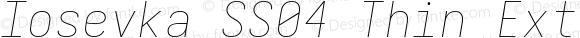Iosevka SS04 Thin Extended Italic