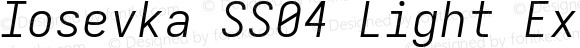 Iosevka SS04 Light Extended Italic