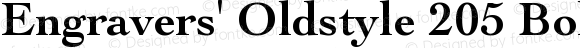 Engravers' Oldstyle 205 Bold