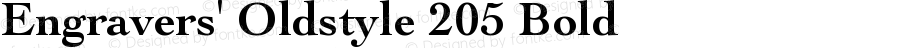 Engravers' Oldstyle 205 Bold