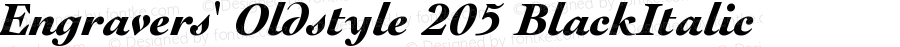 Engravers' Oldstyle 205 Black Italic