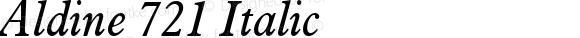 Aldine 721 Italic