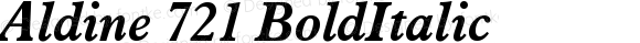 Aldine 721 Bold Italic