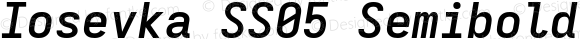 Iosevka SS05 Semibold Extended Italic