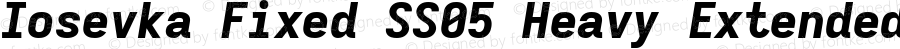 Iosevka Fixed SS05 Heavy Extended Italic