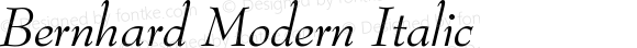 Bernhard Modern Italic Version 003.001