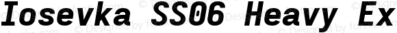 Iosevka SS06 Heavy Extended Italic