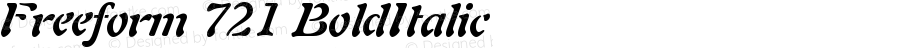 Freeform 721 Bold Italic