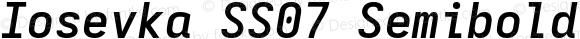 Iosevka SS07 Semibold Extended Italic
