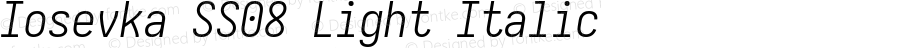 Iosevka SS08 Light Italic