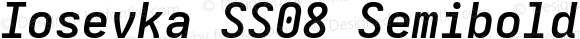 Iosevka SS08 Semibold Extended Italic