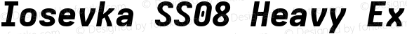 Iosevka SS08 Heavy Extended Italic