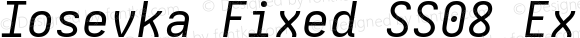 Iosevka Fixed SS08 Extended Italic