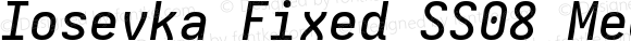 Iosevka Fixed SS08 Medium Extended Italic