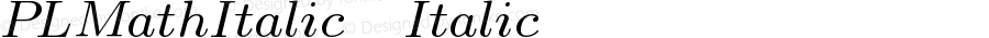 PLMathItalic8-Italic