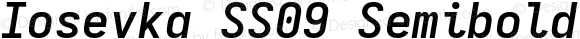 Iosevka SS09 Semibold Extended Italic