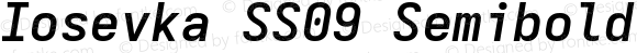 Iosevka SS09 Semibold Extended Oblique