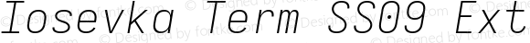 Iosevka Term SS09 Extralight Extended Italic