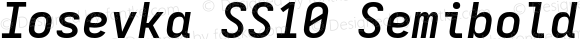 Iosevka SS10 Semibold Extended Italic