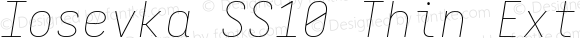 Iosevka SS10 Thin Extended Italic