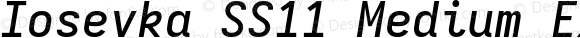 Iosevka SS11 Medium Extended Italic