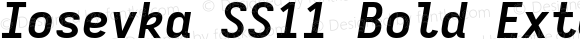 Iosevka SS11 Bold Extended Italic