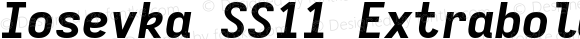 Iosevka SS11 Extrabold Extended Italic