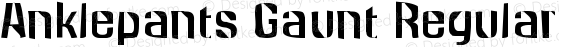 Anklepants Gaunt Regular Version 1.0; 2000; initial release