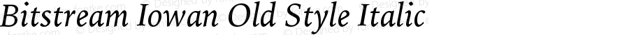 Bitstream Iowan Old Style Italic OSF