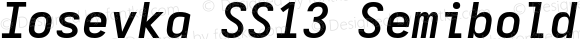 Iosevka SS13 Semibold Extended Italic