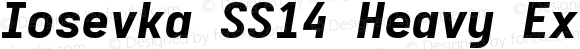 Iosevka SS14 Heavy Extended Italic