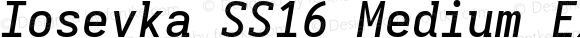 Iosevka SS16 Medium Extended Italic