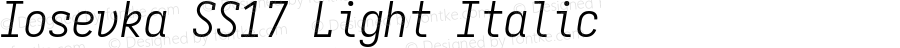 Iosevka SS17 Light Italic