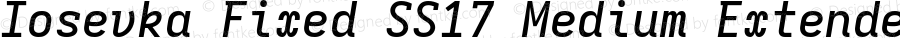 Iosevka Fixed SS17 Medium Extended Italic