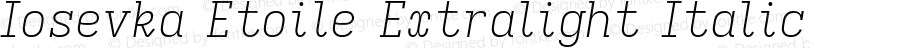 Iosevka Etoile Extralight Italic