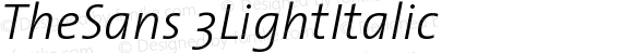 TheSans 3LightItalic