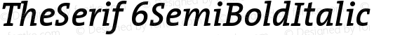 TheSerif 6 SemiBold Italic