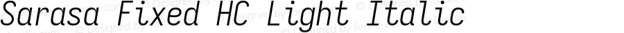 Sarasa Fixed HC Light Italic