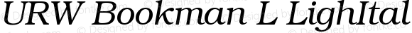 URW Bookman L Light Italic